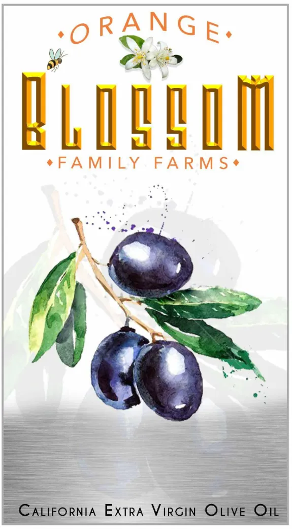 Orange Blossom Family Farms - California Extra Virgin Olive Oil label